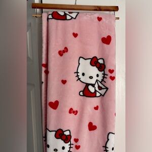 hello kitty valentines pink throw blanket💗